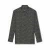 TOM FORD PETALS PRINTED SLIM FIT BARREL CUFF SHIRT - BLACK + WHITE