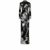 TOM FORD MIXED SEQUINS EVENING DRESS - BLACK + SILVER