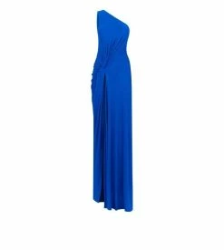 TOM FORD ONE SHOULDER EVENING DRESS - COBALT BLUE