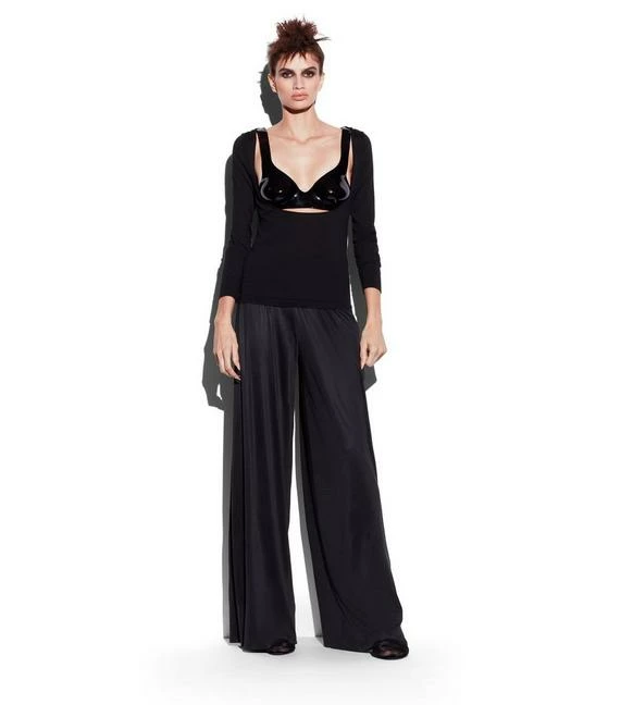 TOM FORD LACQUERED CHROMED ACRYLIC ANATOMICAL BRA - BLACK - Image 2