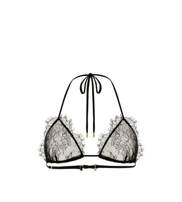 TOM FORD ROSE CHANTILLY LACE BRA - BLACK