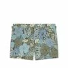 TOM FORD DUSTY HIBISCUS PRINT SWIM SHORT - BLUE + GREEN
