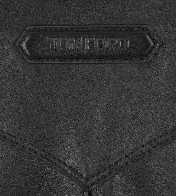 TOM FORD NEW PLONGE LEATHER CROP BIKER JACKET - BLACK - Image 2