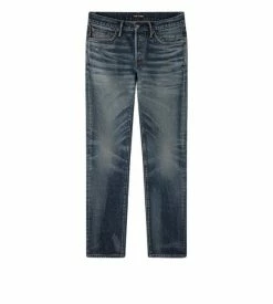 TOM FORD BLUE STRETCH SLIM FIT DENIM - 70'S BLUE