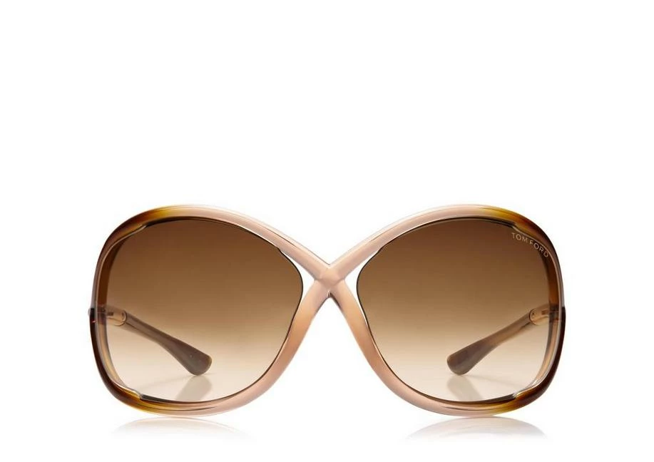 TOM FORD WHITNEY OVERSIZED SOFT ROUND SUNGLASSES - ROSE