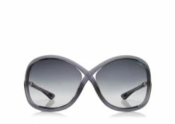 TOM FORD WHITNEY OVERSIZED SOFT ROUND SUNGLASSES - DARK GREY