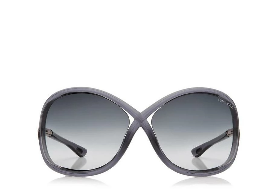 TOM FORD WHITNEY OVERSIZED SOFT ROUND SUNGLASSES - DARK GREY