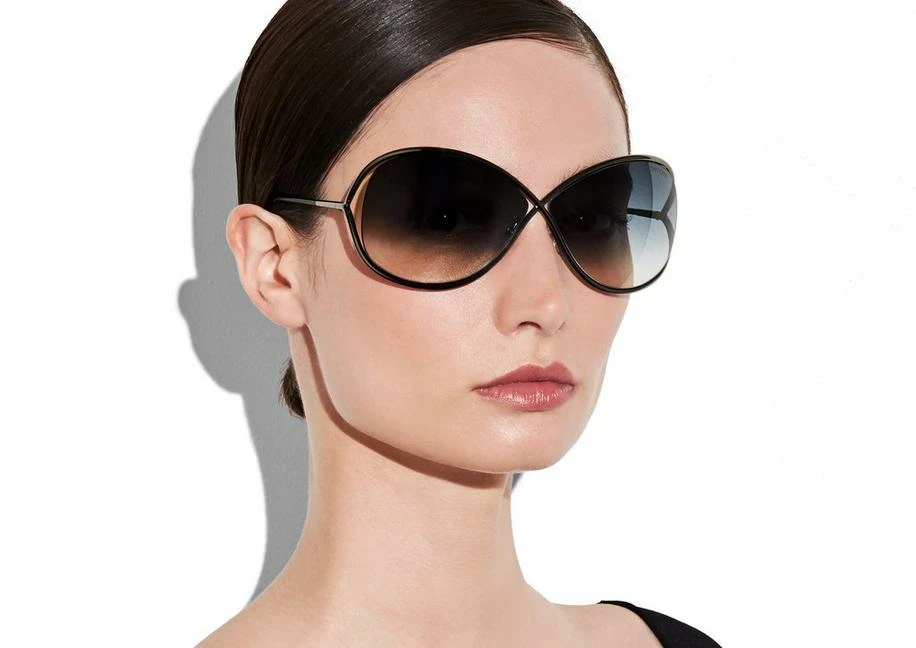 TOM FORD MIRANDA OVERSIZED SOFT SQUARE SUNGLASSES - ROSE GOLD & BROWN - Image 4