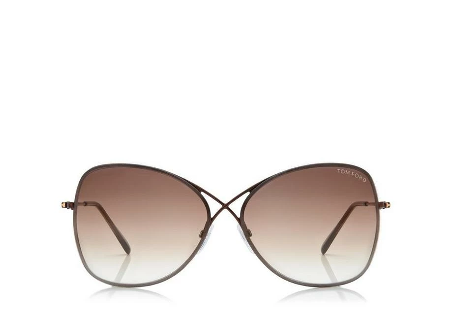 TOM FORD COLETTE BUTTERFLY SUNGLASSES - DARK BROWN
