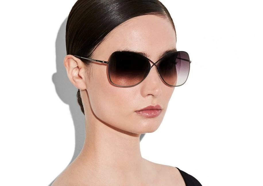 TOM FORD COLETTE BUTTERFLY SUNGLASSES - DARK BROWN - Image 3