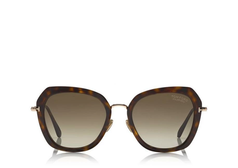 TOM FORD POLARIZED KENYAN SUNGLASSES - DARK HAVANA