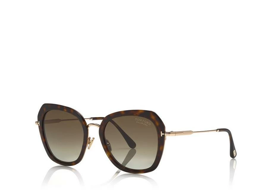 TOM FORD POLARIZED KENYAN SUNGLASSES - DARK HAVANA - Image 2