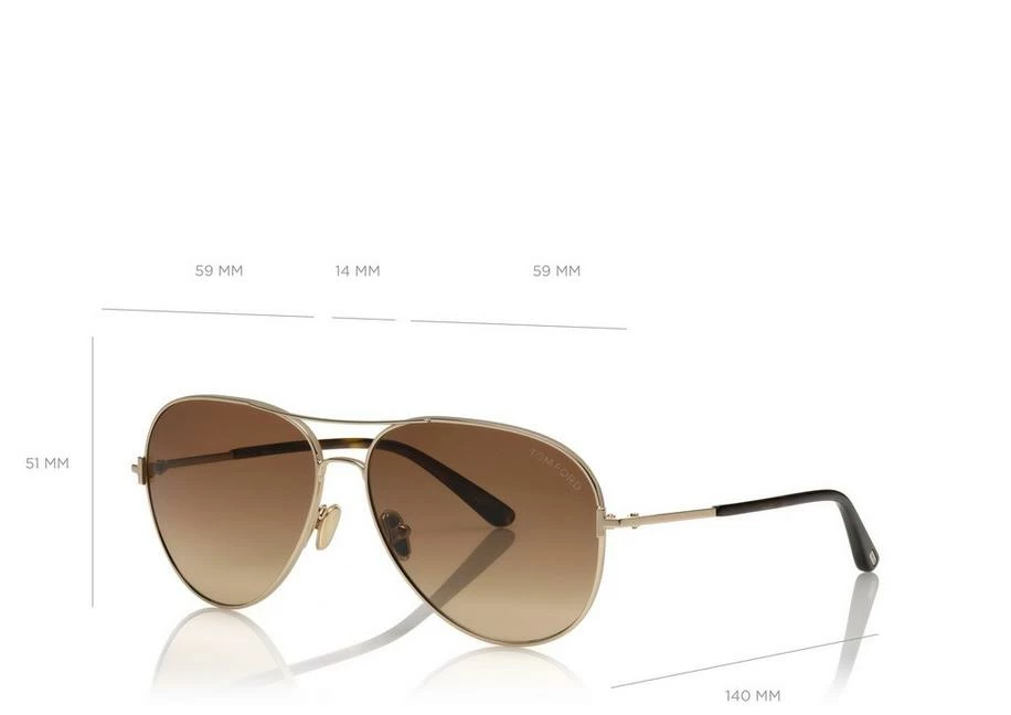 TOM FORD CLARK SUNGLASSES - ROSE GOLD - Image 4