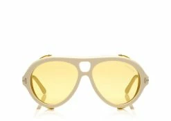 TOM FORD NEUGHMAN SUNGLASSES - IVORY