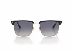TOM FORD POLARIZED HUDSON SUNGLASSES - BLACK