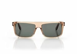 TOM FORD PHILIPPE SUNGLASSES - SHINY LIGHT BROWN / GREEN