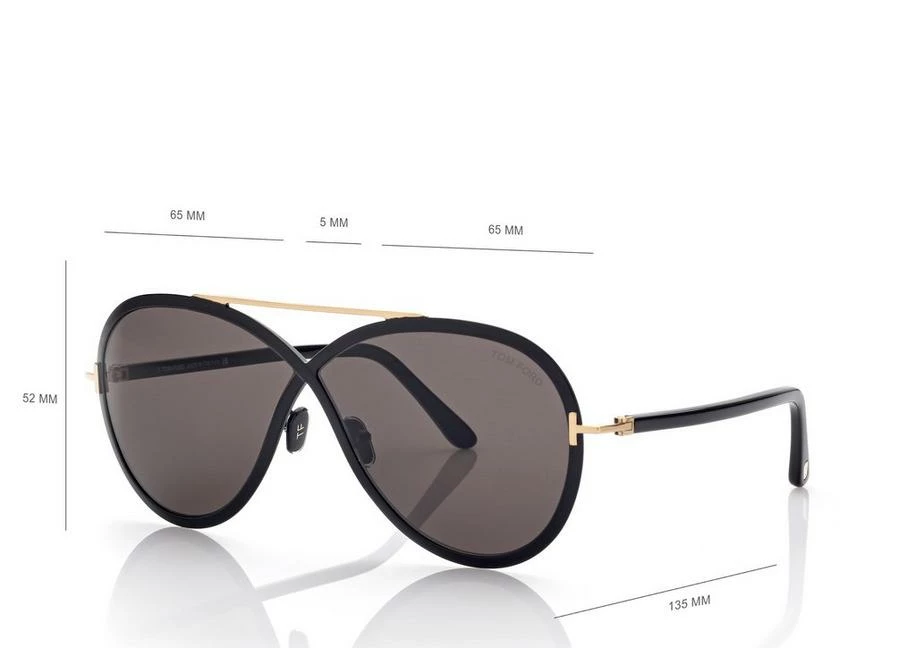 TOM FORD RICKIE SUNGLASSES - BLACK - Image 4