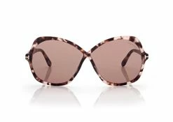 TOM FORD ROSEMIN SUNGLASSES - COLORED HAVANA / VIOLET