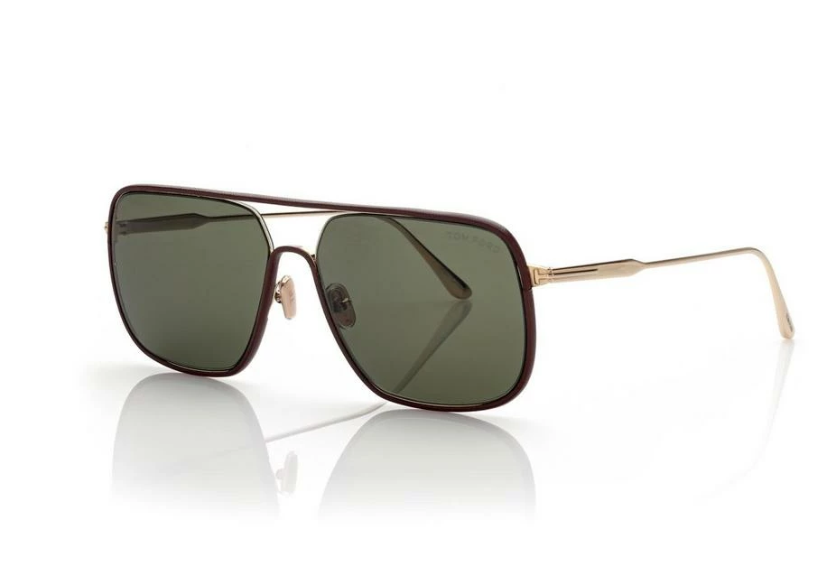 TOM FORD CLIFF SUNGLASSES - GOLD/GREEN - Image 2