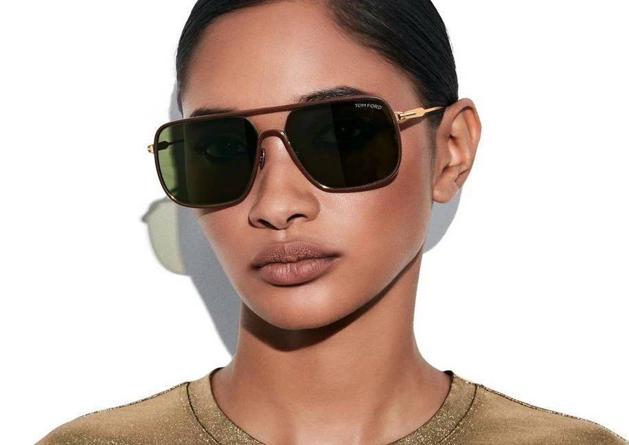 TOM FORD CLIFF SUNGLASSES - GOLD/GREEN - Image 6