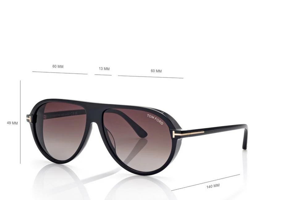TOM FORD MARCUS SUNGLASSES - BLACK - Image 4