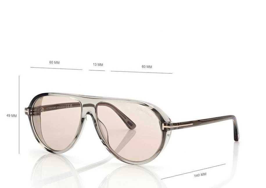 TOM FORD MARCUS SUNGLASSES - GREY / PINK - Image 4