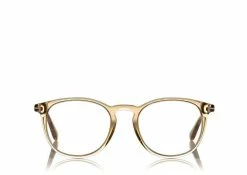 TOM FORD SOFT ROUND OPTICAL FRAME - OPAL HONEY