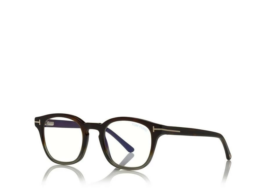 TOM FORD BLUE BLOCK SOFT ROUND OPTICALS - GREY HAVANA - Image 2