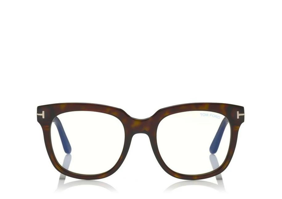 TOM FORD BLUE BLOCK LARGE OPTICALS - DARK HAVANA