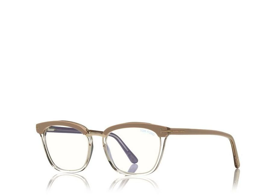 TOM FORD BLUE BLOCK SOFT SQUARE OPTICALS - PINK-ICE WHITE - Image 2