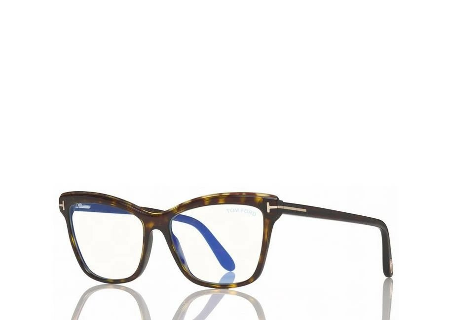 TOM FORD BLUE BLOCK SOFT SQUARE OPTICALS - DARK HAVANA - Image 2