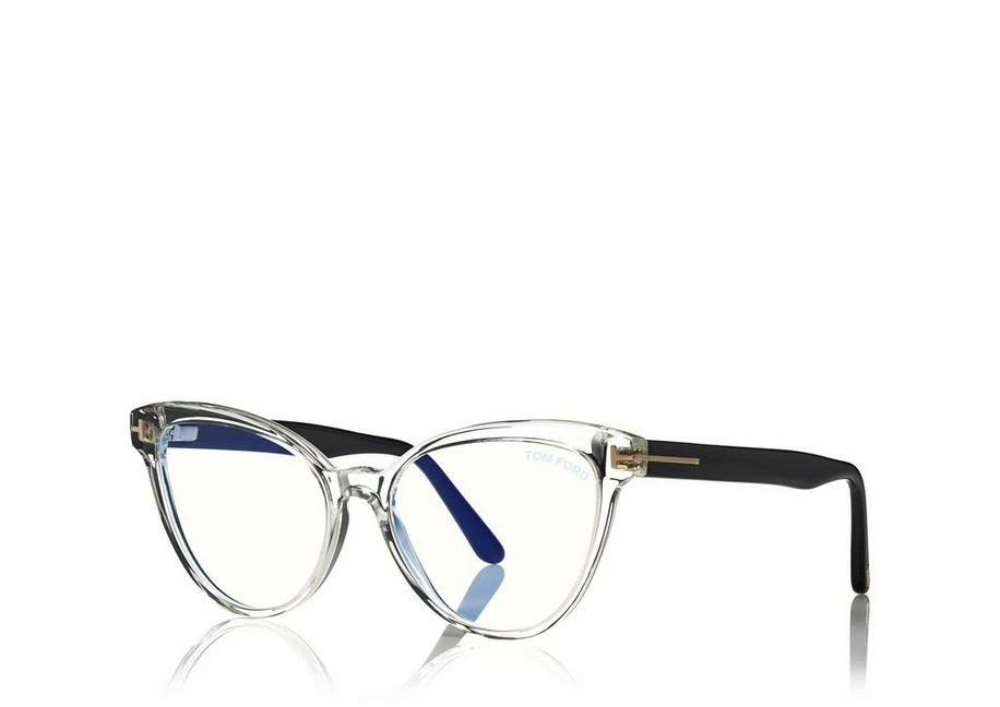 TOM FORD BLUE BLOCK SOFT CAT EYE OPTICALS - CLEAR - Image 2