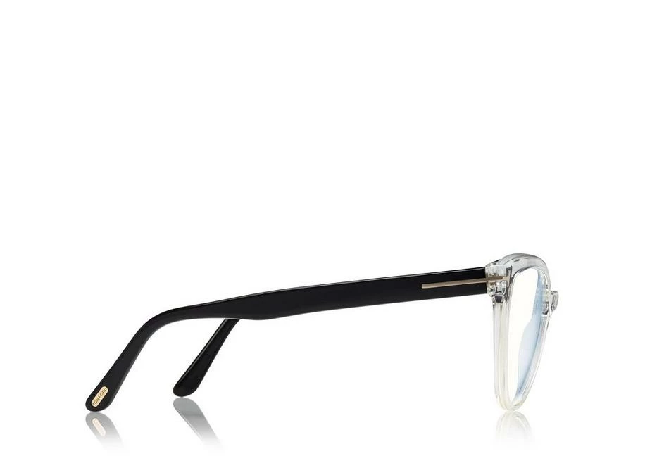 TOM FORD BLUE BLOCK SOFT CAT EYE OPTICALS - CLEAR - Image 3