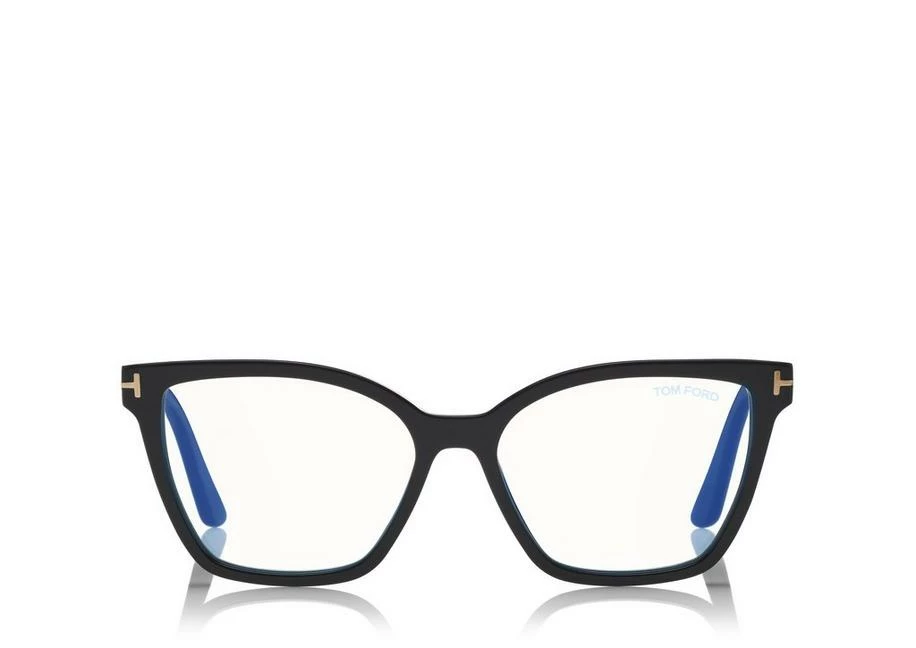 TOM FORD DOUBLE CLIP ON BLUE BLOCK OPTICALS - BLACK - Image 2