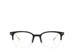 TOM FORD BLUE BLOCK BROWLINE OPTICALS - BLACK