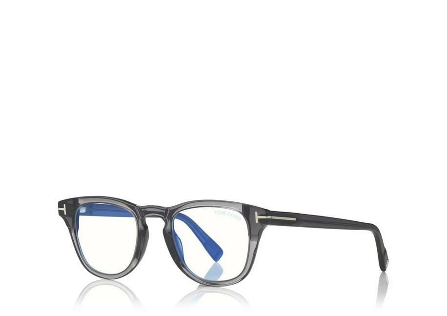 TOM FORD BLUE BLOCK SOFT ROUND OPTICALS - GREY - Image 2
