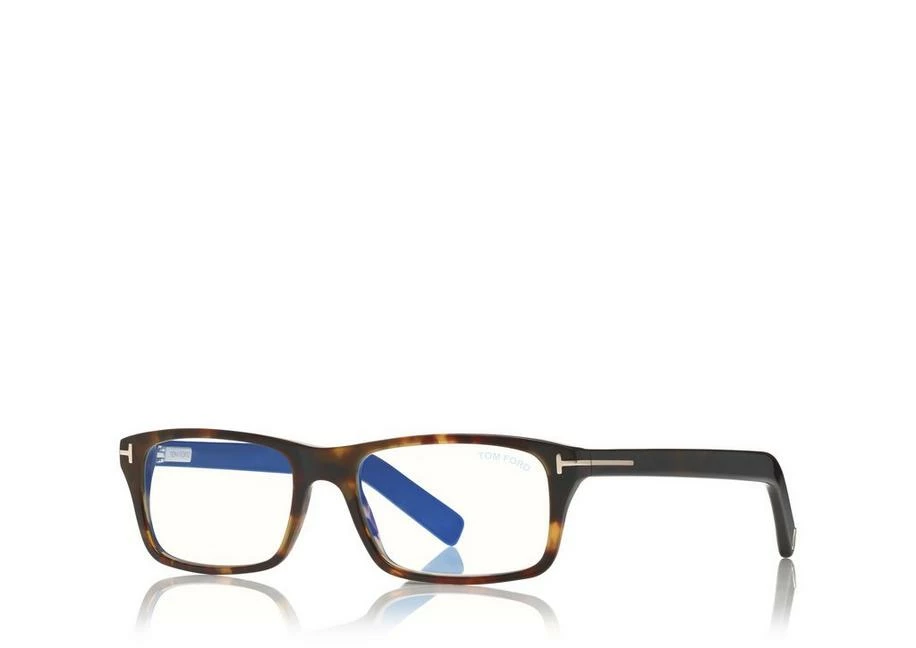 TOM FORD BLUE BLOCK RECTANGULAR OPTICALS - LIGHT HAVANA - Image 2