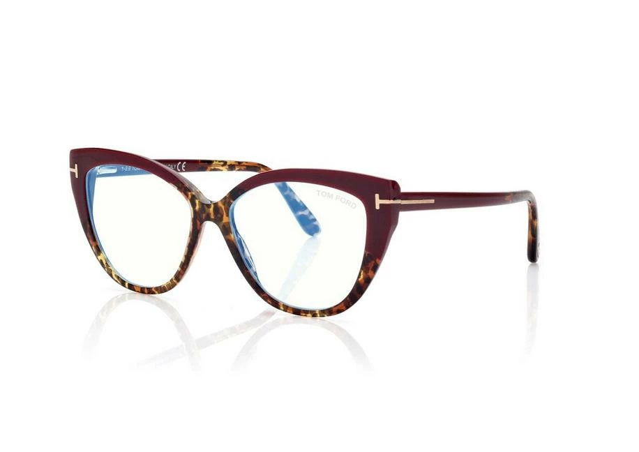 TOM FORD BLUE BLOCK SOFT CAT EYE OPTICALS - SHINY TURQUOISE - Image 2