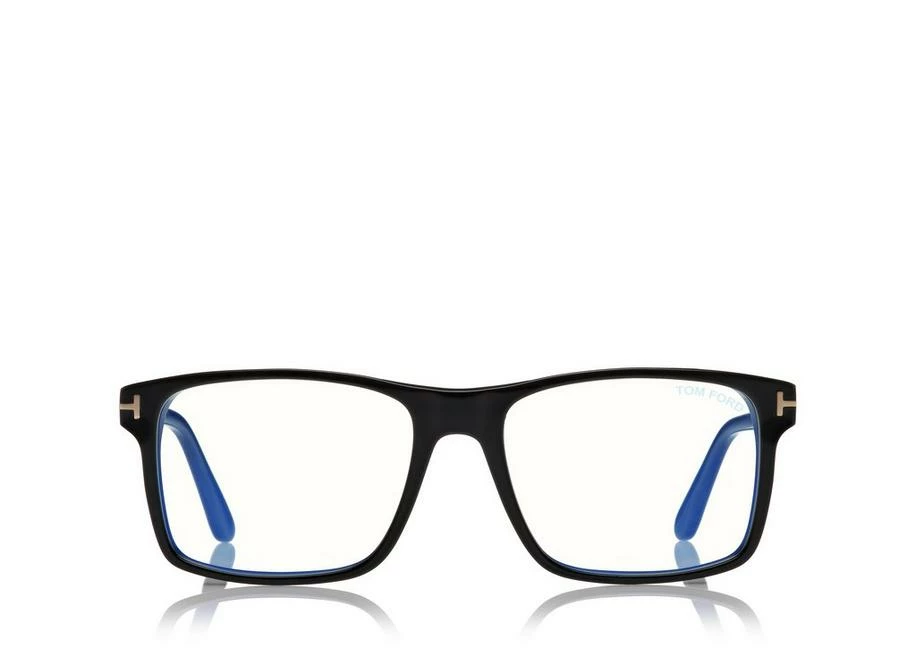 TOM FORD BLUE BLOCK RECTANGULAR MAGNETIC OPTICALS - BLACK