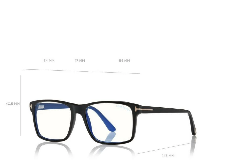 TOM FORD BLUE BLOCK RECTANGULAR MAGNETIC OPTICALS - BLACK - Image 4