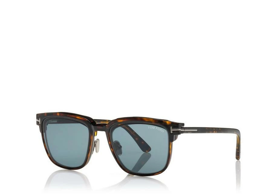 TOM FORD BLUE BLOCK SOFT SQUARE MAGNETIC BRIDGE OPTICALS - DARK HAVANA - Image 5