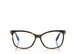 TOM FORD BLUE BLOCK CAT EYE MAGNETIC OPTICALS - SHINY TURQUOISE