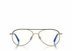 TOM FORD BLUE BLOCK PILOT OPTICALS - GOLD