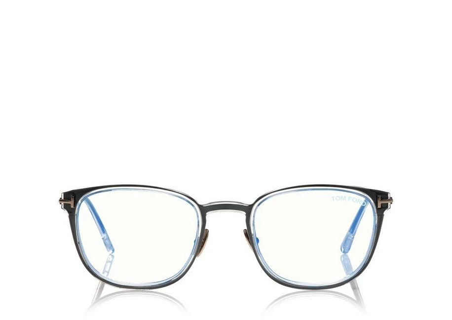 TOM FORD BLUE BLOCK SLIM RECTANGULAR OPTICALS - BLACK