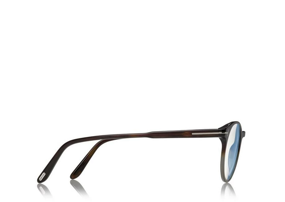 TOM FORD BLUE BLOCK ROUND SHAPE OPTICALS - STRIPED BLACK HAVANA - Image 3