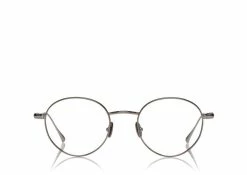 TOM FORD TITANIUM LEATHER TEMPLE OPTICAL - DARK RUTHENIUM