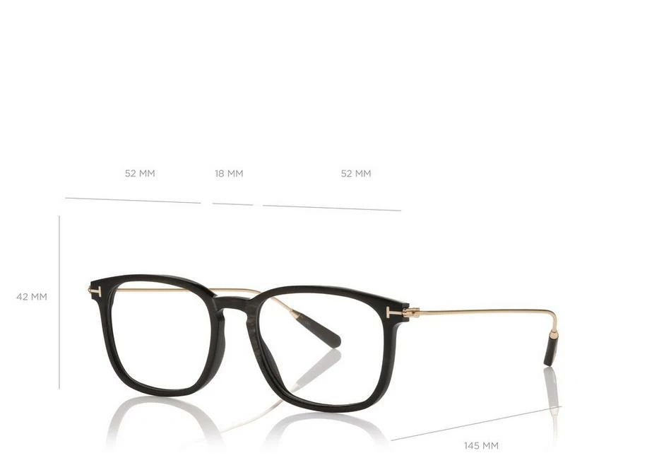 TOM FORD KEY BRIDGE ROUND HORN OPTICAL - BLACK HORN - Image 4