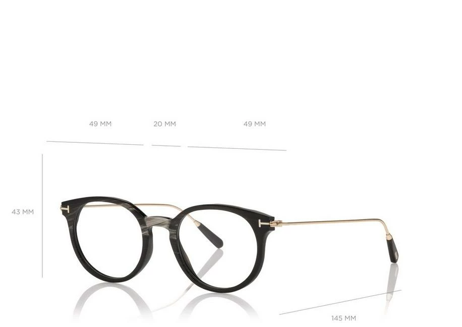 TOM FORD ULTRA THIN HORN & TITANIUM OPTICAL - BLACK HORN - Image 4