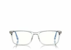 TOM FORD BLUE BLOCK RECTANGULAR OPTICALS - CLEAR