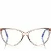TOM FORD BLUE BLOCK CAT EYE OPTICALS - TRANSPARENT PINK